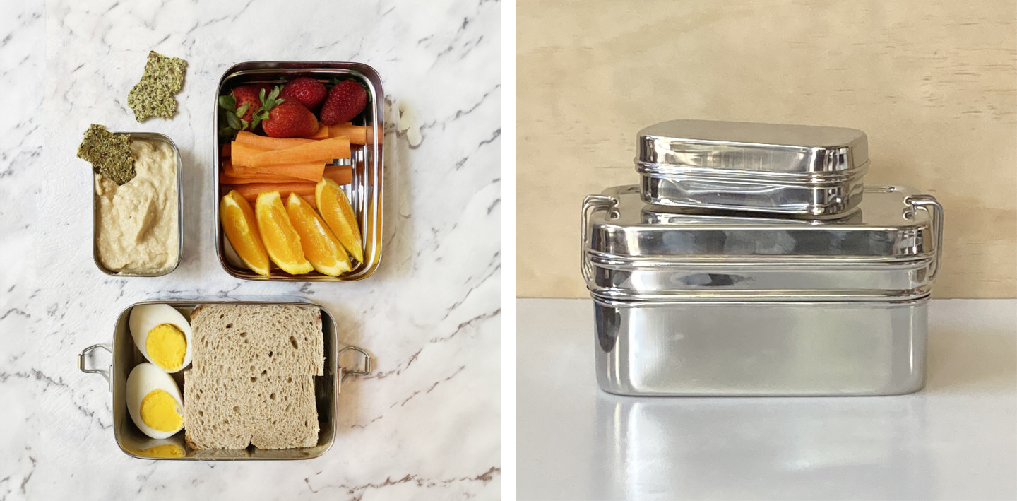 tuck a stacker stainless steel lunchbox